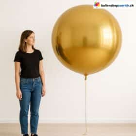 Palloncino in foil XXXL rotondo – 154 cm oro 